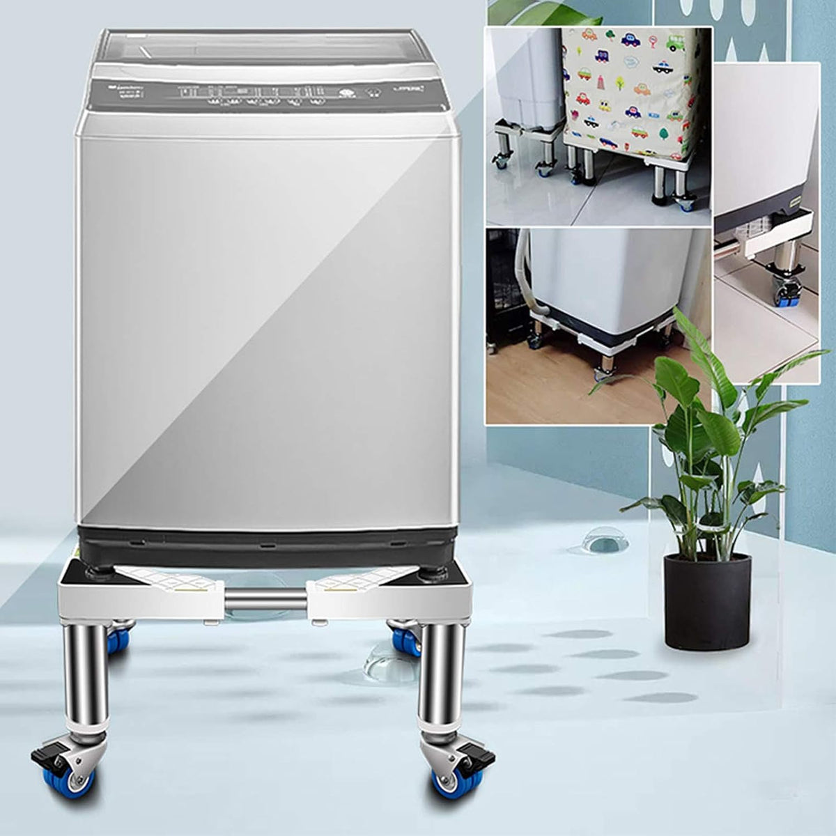 Adjustable Washing Machine Base Appliance Adjustable Fridge zer Stand Base Washing Machine Stand Width/Length 40-65cm Height 14-17cm Universal Dryer Base Bracket 4/8/12 St