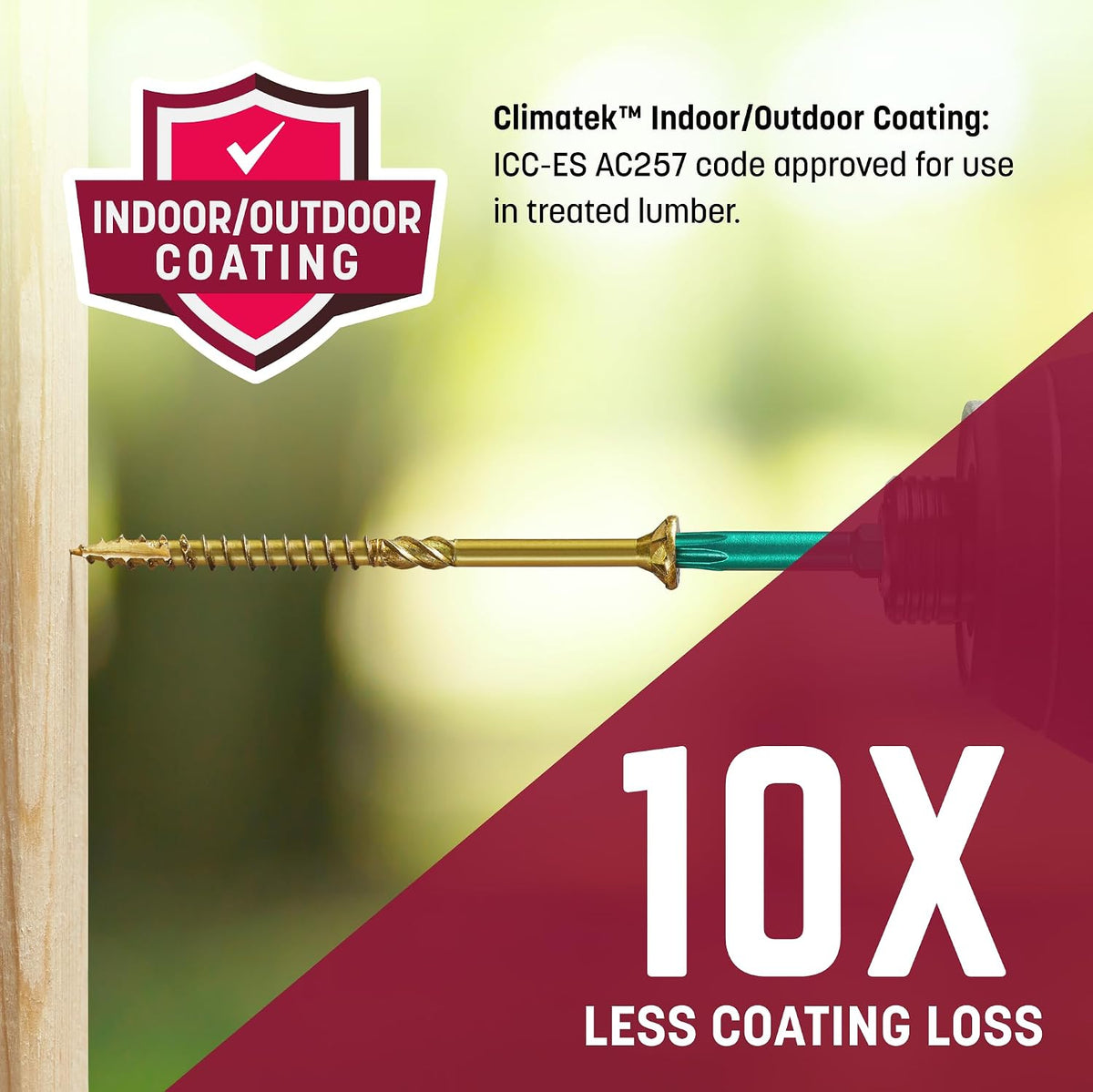 GRK Fasteners R4 #10 x 4-3/4 Inch, Multi-Purpose Framing Screws, 800 PCS, Rust Resistant Climatek Coating, Outdoor Fencing and Deck Screws, Fast Bite Tip, Star Drive Recess, Gold