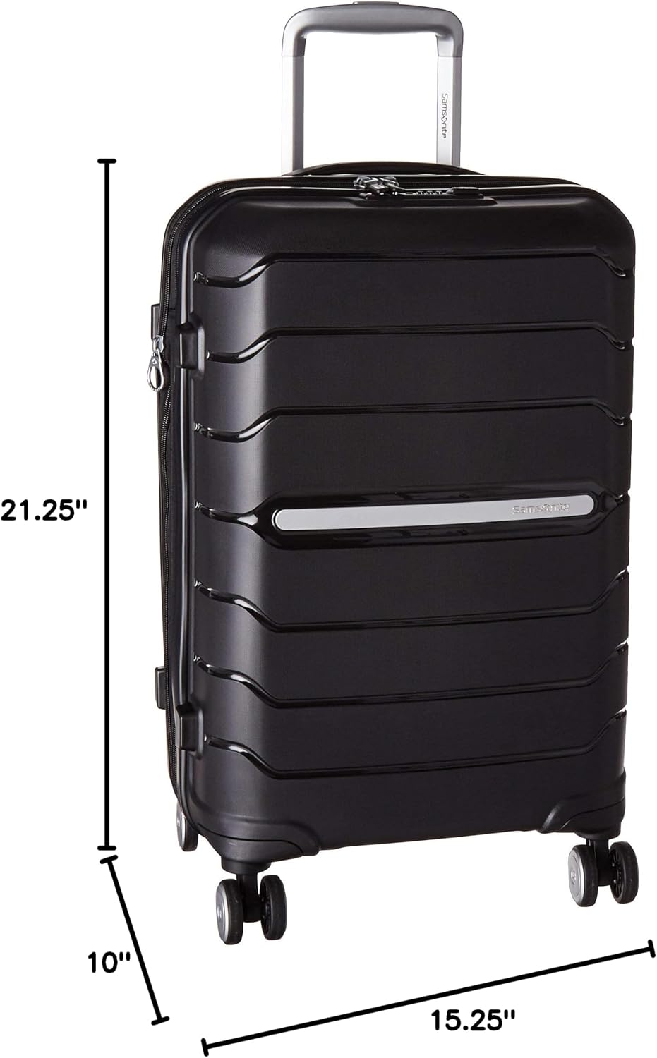 Samsonite Freeform Hardside Carry-On Luggage with Spinner Wheels - Hardshell Suitcase - TSA, Airline-Approved - Expandable Hard Shell, Smooth Rolling Wheels for Lightweight Travel - Dark Teal