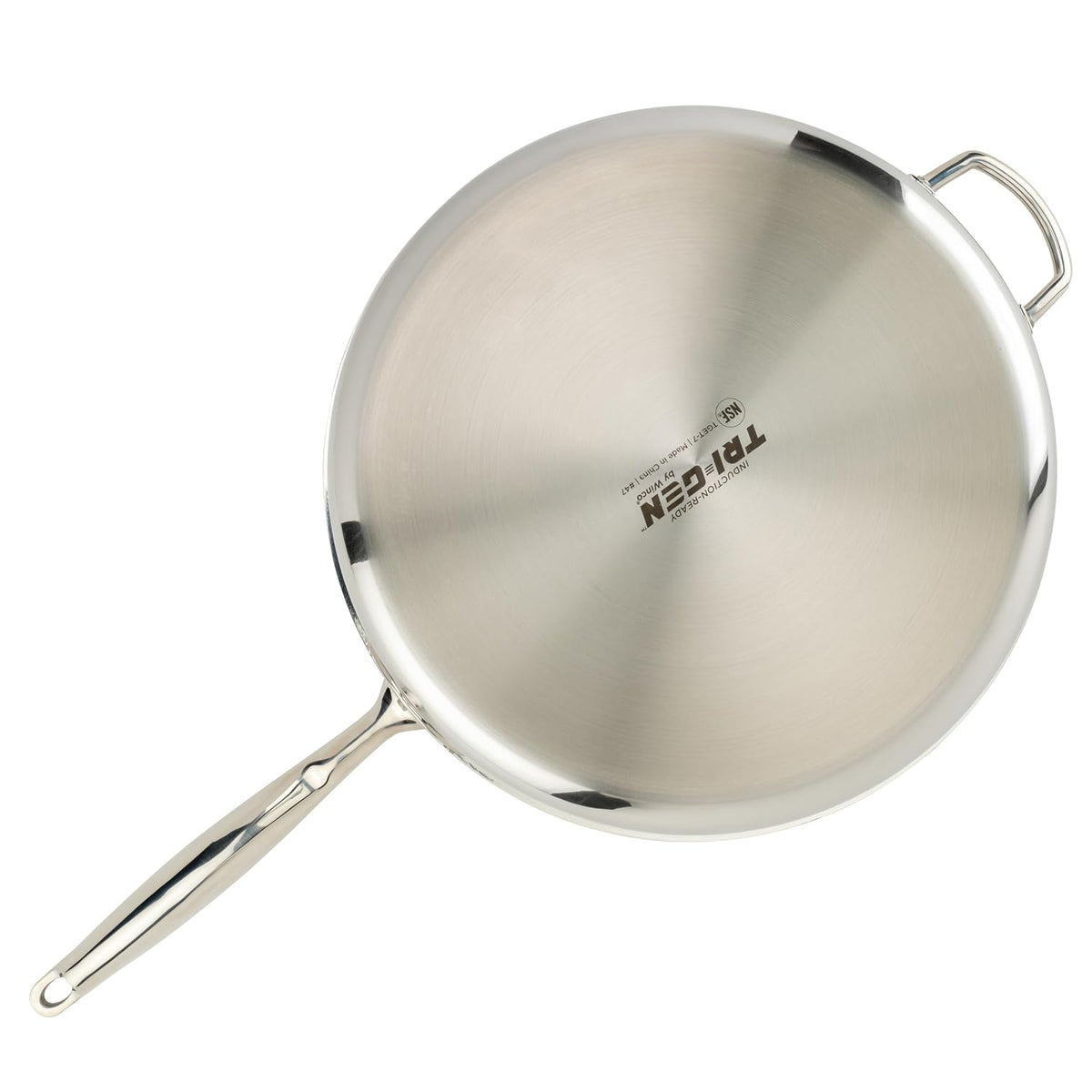 WINCO Tri-Ply Saute Pan, Silver