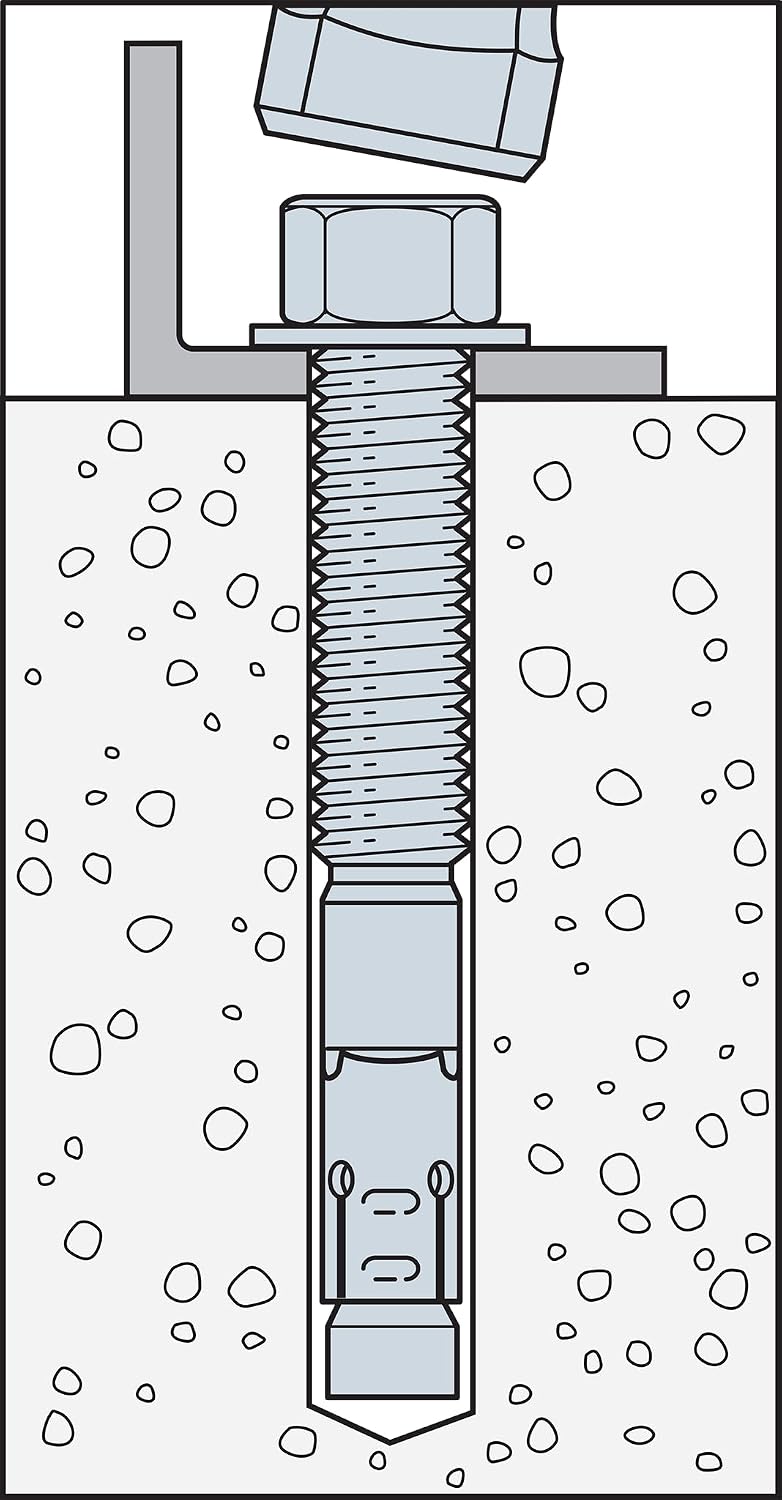 Simpson Strong-Tie STB2-252144SS Strong-Bolt 2 — 1/4 in. x 2-1/4 in. Type 304 Stainless-Steel Wedge Anchor (100-Qty)