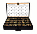 Titan Industrial Supply-1275 Piece Grade 8 Coarse Thread Bolt & Nut Drawer Kit-Hex Cap Screws, Hex Nuts, SAE Flat Washers, & SAE Lock Washers. 1/4', 5/16', 3/8' & 1/2'.- Black Metal Drawer