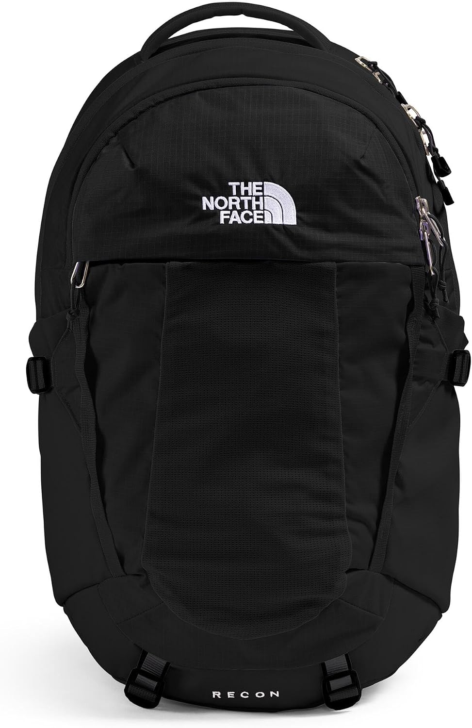 The North Face Women's Recon Everyday Laptop Backpack - Commuter Travel Bag, 18' Laptop Sleeve, Water-Repellent, TNF Black/TNF Black-NPF, One Size