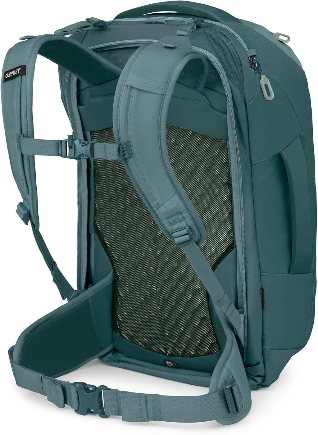 Osprey Farpoint 40L Men's Travel Backpack - Carry On Bag with Laptop Sleeve and Toiletry Pocket, Cascade Blue/Torrent Blue