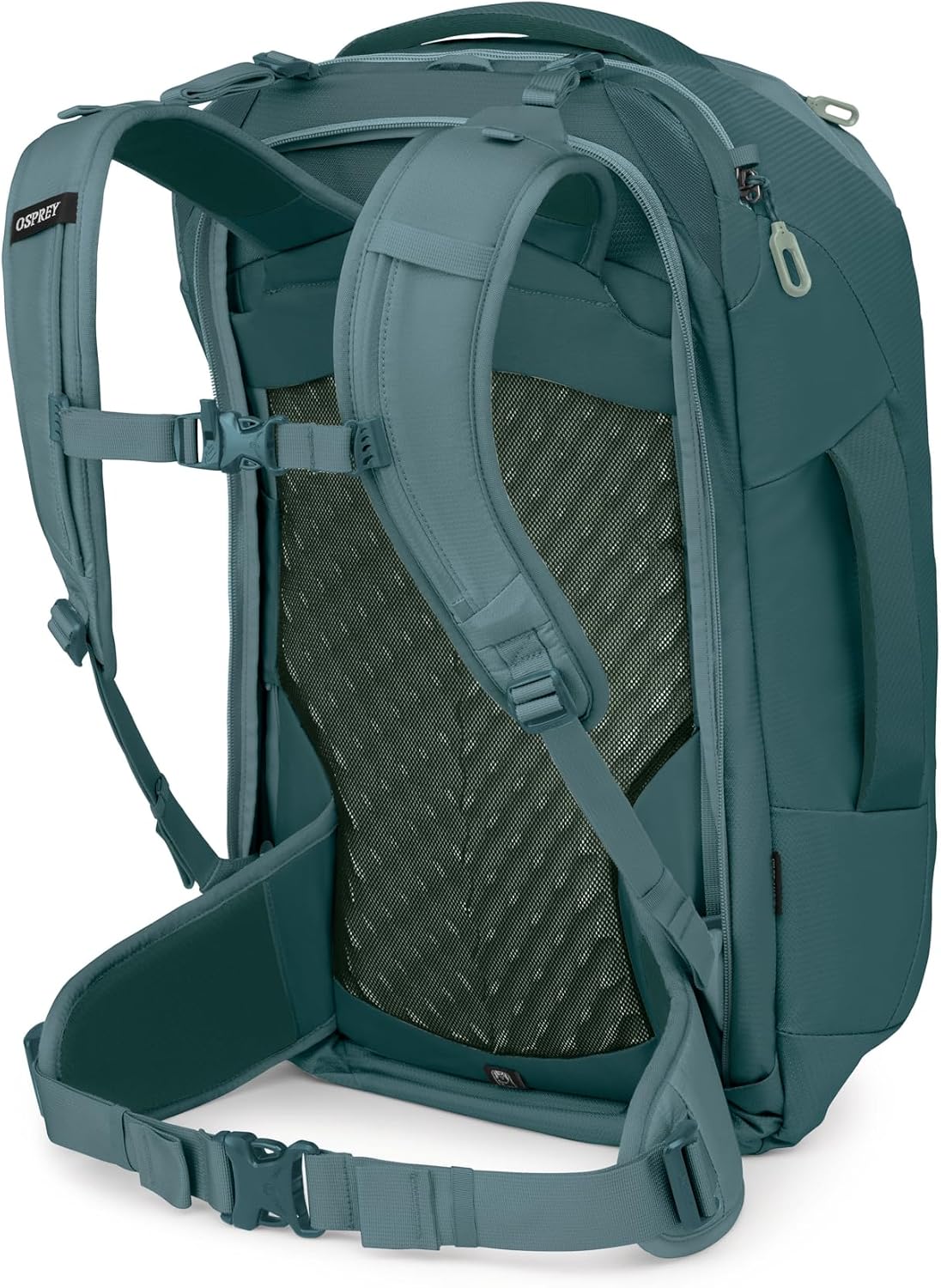Osprey Farpoint 40L Men's Travel Backpack - Carry On Bag with Laptop Sleeve and Toiletry Pocket, Cascade Blue/Torrent Blue