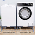 Adjustable Washing Machine Stand, Portable Mini Fridge Riser with 4 Wheels, Washer Pedestal, Washer and Dryer Base, Multi-Functional Movable Universal Base Stand, 45-66cm