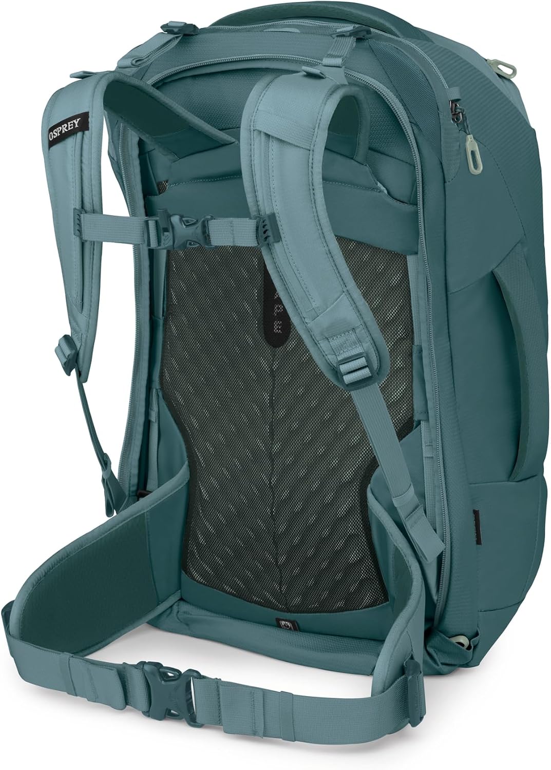 Osprey Fairview 40L Women's Travel Backpack - Carry On Bag with Laptop Sleeve and Toiletry Pocket, Cascade Blue-Torrent Blue
