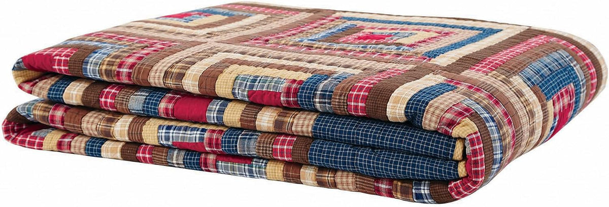 VHC Brands Braxton 3 Piece Quilt Set (1 Queen Quilt, 2 Standard Shams)