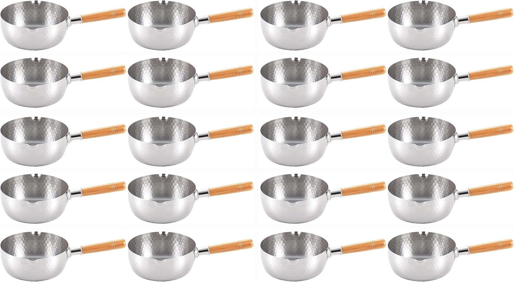 Japanese Stainless Steel Yukihira Saucepans 22cm Cooking Pot, 3 Quart, Made in Japan, 20-Pack