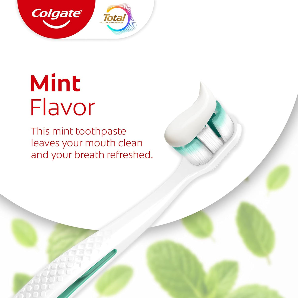 Colgate Total Active Prevention Clean Mint Toothpaste, Anticavity Fluoride Toothpaste, Clinically Proven Formula that Fights Plaque Bacteria, Mint, 24 Pack, 5.1 oz