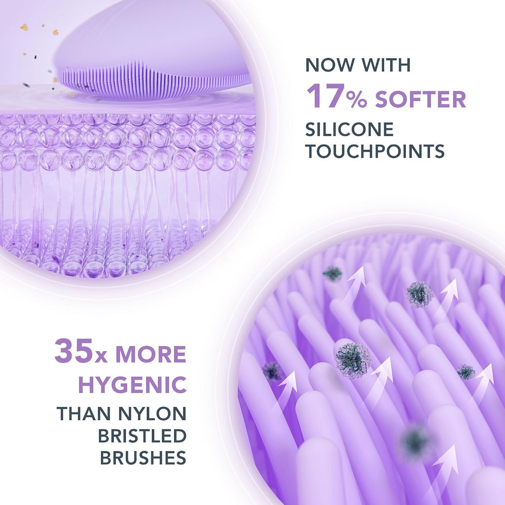 FOREO Deep & Gentle LUNA 4 Sensitive Bundle - Facial Cleansing Brush for Sensitive Skin + LUNA Micro-Foam Face Cleanser 2.0, 3.4 oz - Deep Cleansing and Firming Silicone Face Massager Beauty Set