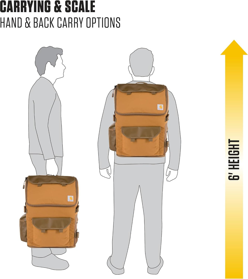 Carhartt 35L Nylon Workday Backpack, Durable Water-Resistant Pack with 15' Laptop Sleeve and Adjustable Shoulder Straps, Tarmac