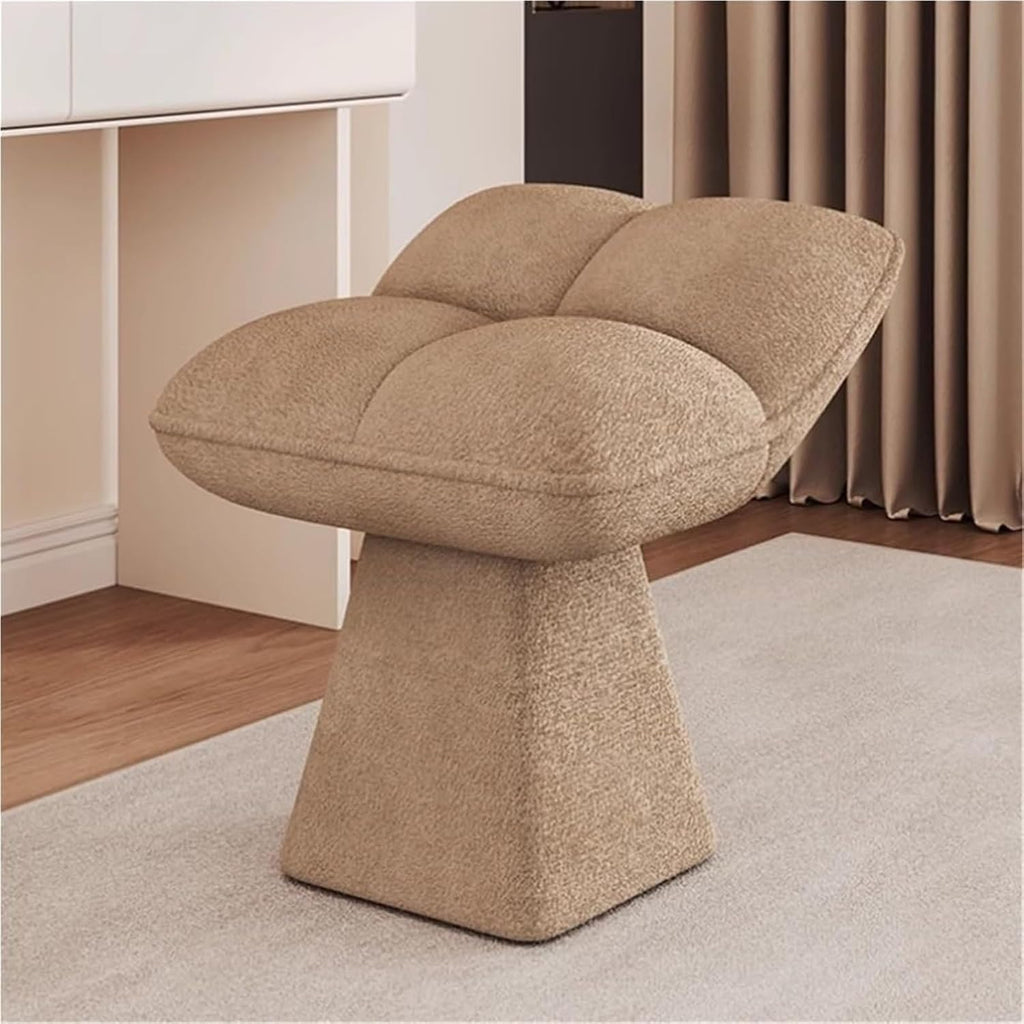 Upholstered Vanity Stool Accent Chair Makeup Chair Vanity Bench Ottoman Stools for Makeup Room Living Room,Ideal for Home