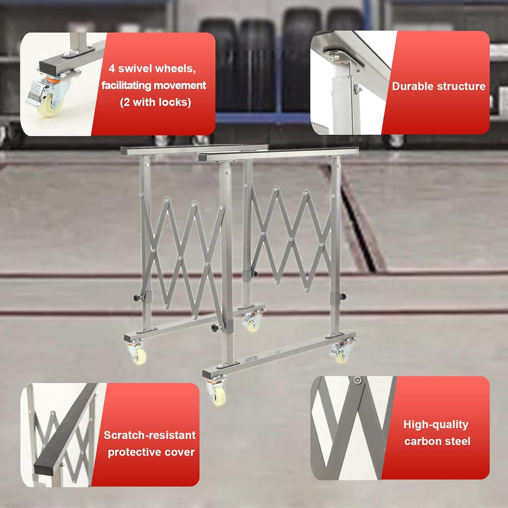 Automotive Panel Paint Rack, Mobile Telescopic Universal Paint Stand, Adjustable Mechanical Panel Paint Stand, Carbon Steel Panel Paint Stand,Silver