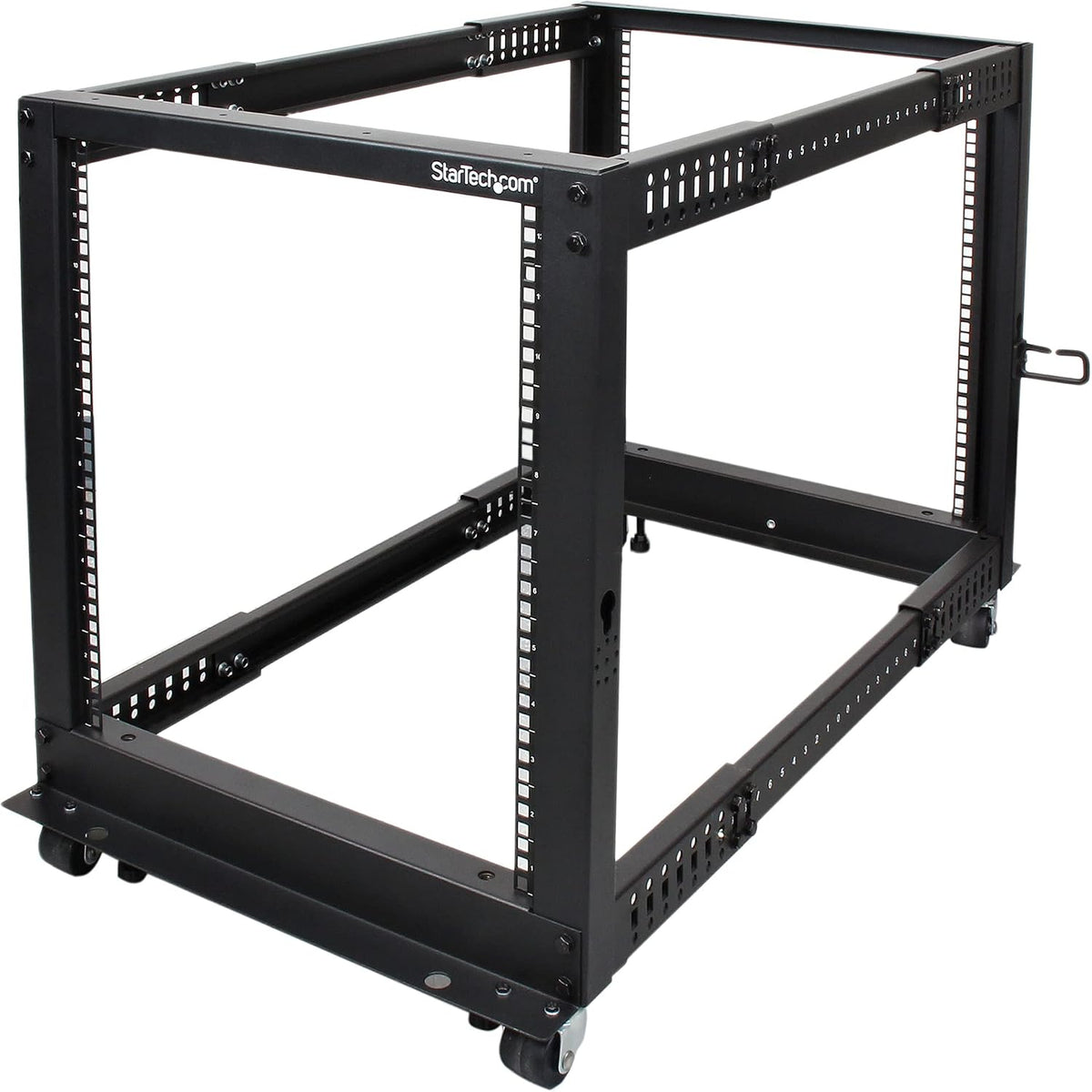 StarTech.com 12U 4-Post Mobile Server Rack and 1U 19' Universal Rack Mount Rails