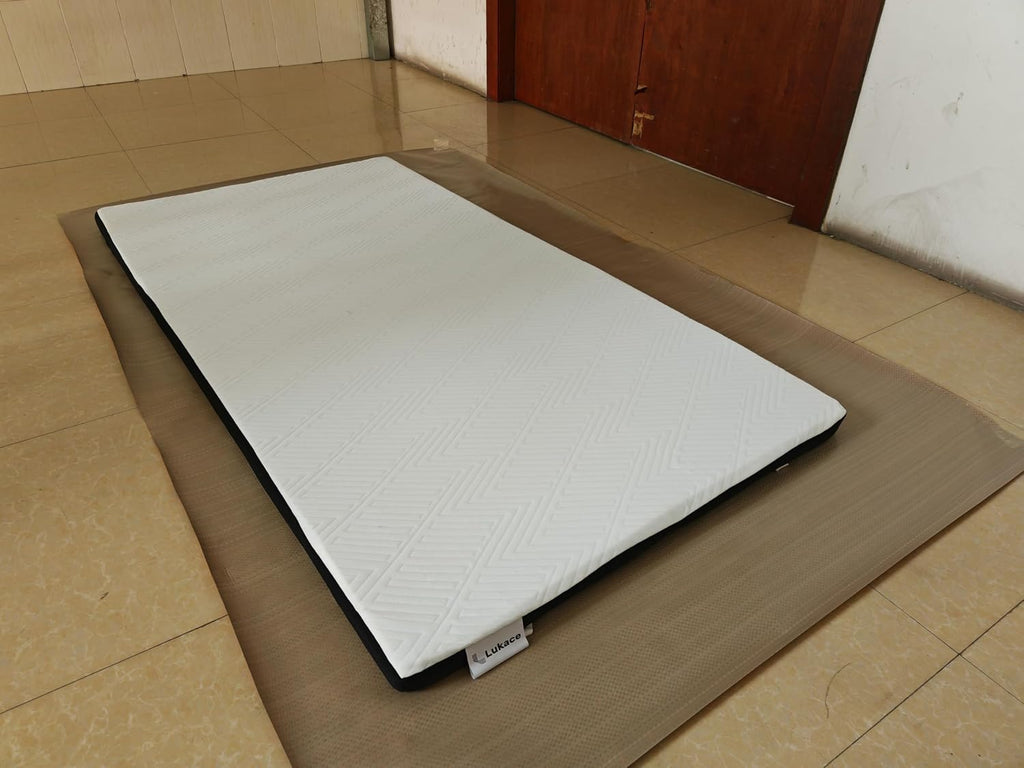 Lukace Twin Mattress,8 Inches Twin Size Memory Foam Mattress in a Box with Pressure Relief Sleep,No Fiberglass,Blue,39' X 75' X 8'