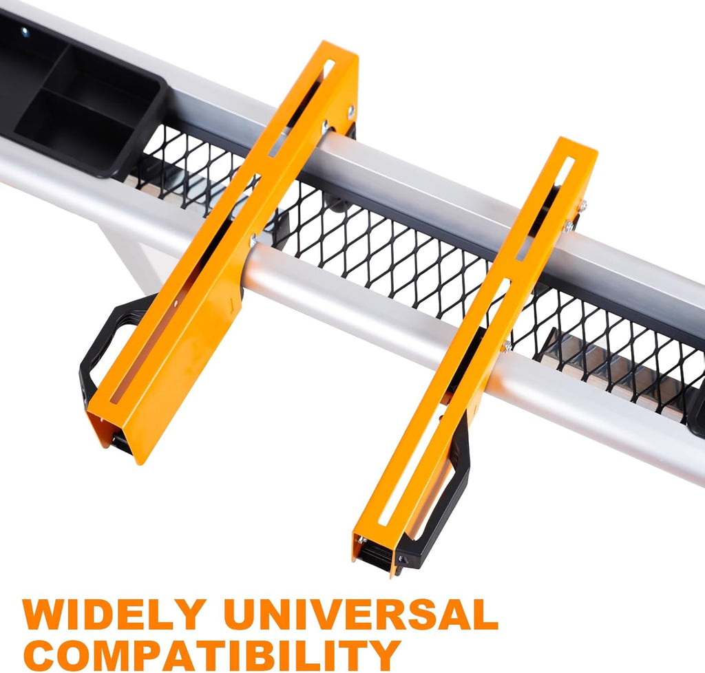 WORKESS Portable Miter Saw Stand with 6.75 in Wheels 330 lbs Load Capacity Heavy Duty Universal Mitre Saw Stand Tool Storage Trays WK-MS080