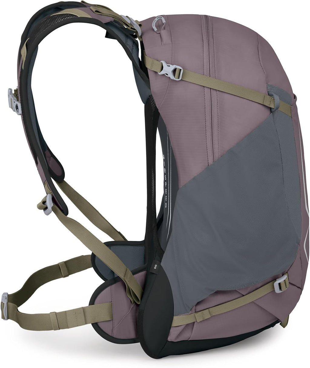 Osprey Hikelite 26L Durable Hiking Backpack - Travel Daypack with Rain Cover for Men and Women, Graphite Purple