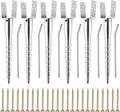 Hicarer 6 Set No Dig Ground Anchor U Model Screw Post Stake Fence Spike, Fits Standard 4 x 4'' Post (4.6 x 4.6 Inch Actual), for Mailbox and Fence (Silver)