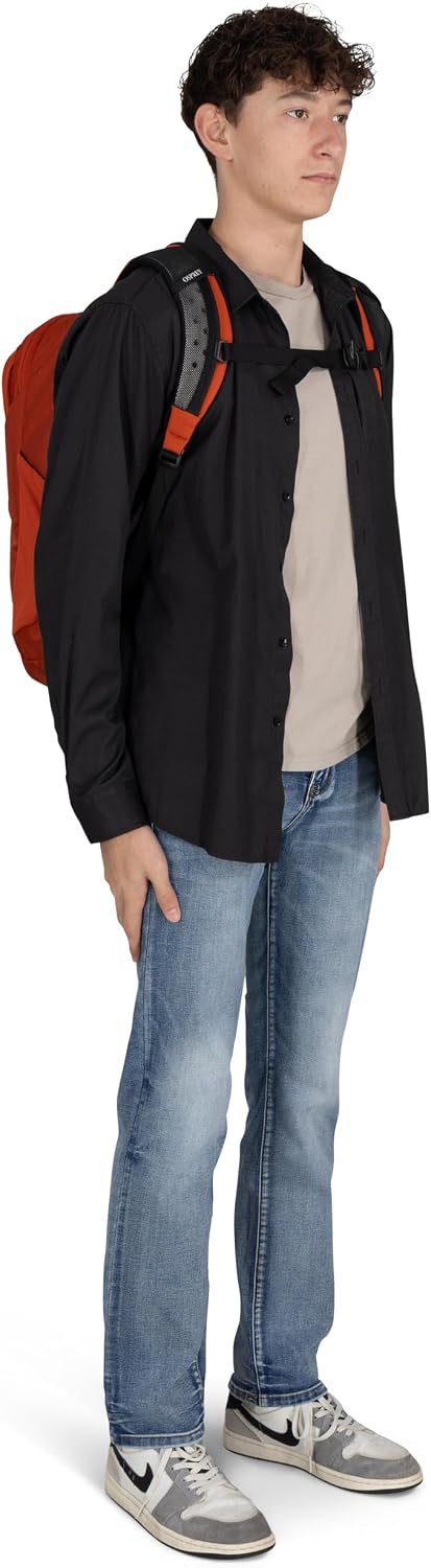 Osprey Proxima 30L Campus Laptop Backpack - Organized Everyday Pack with Tech Storage, Bottle Pockets, and Comfortable Carry - Perfect for College, Commute, and Travel, Kazuma Print/Toffee Orange