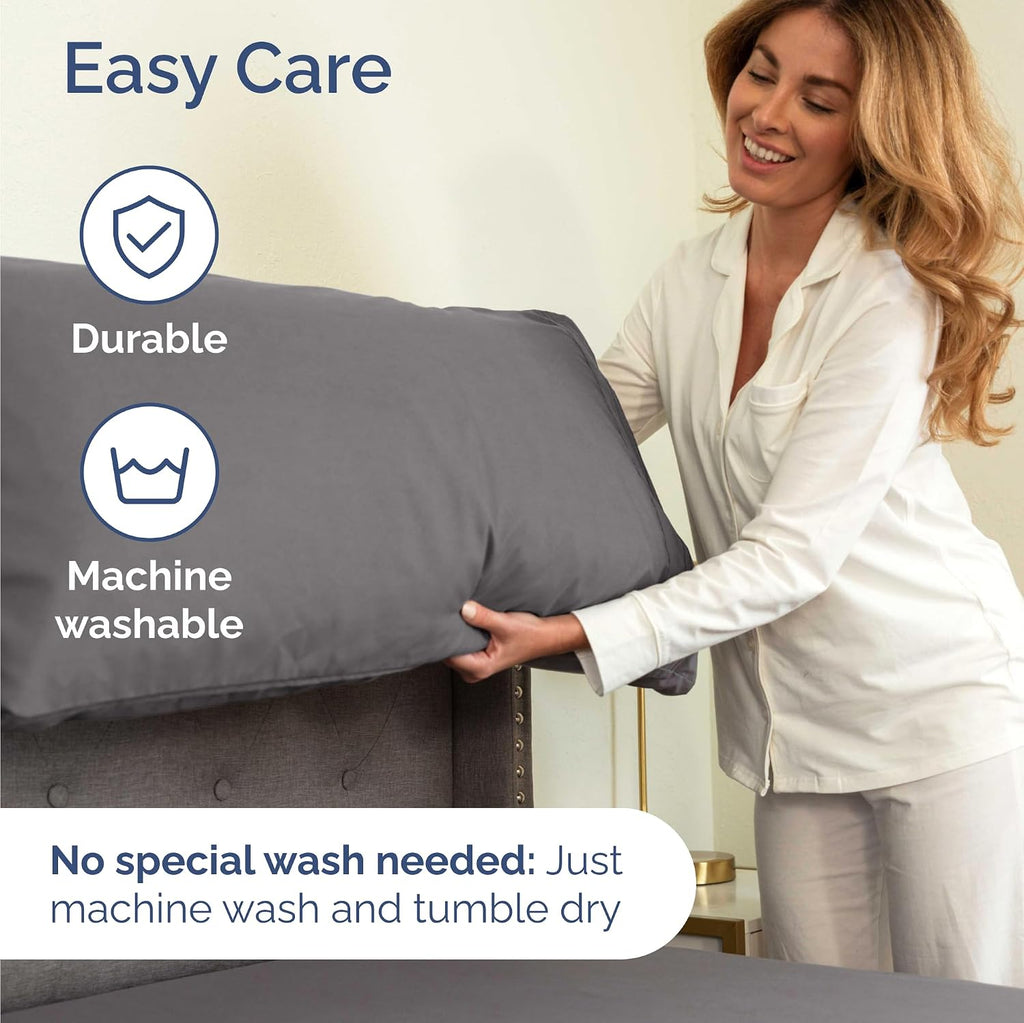 Bulk Case Pack of 12 Sheet Sets - (12) Complete Sheet Sets - Bulk Queen Bedding - Wholesale Case Pack for Hotels, Spa & Airbnbs - Deep Pocket & Wrinkle Free - Cooling & Breathable - Queen, Dark Grey