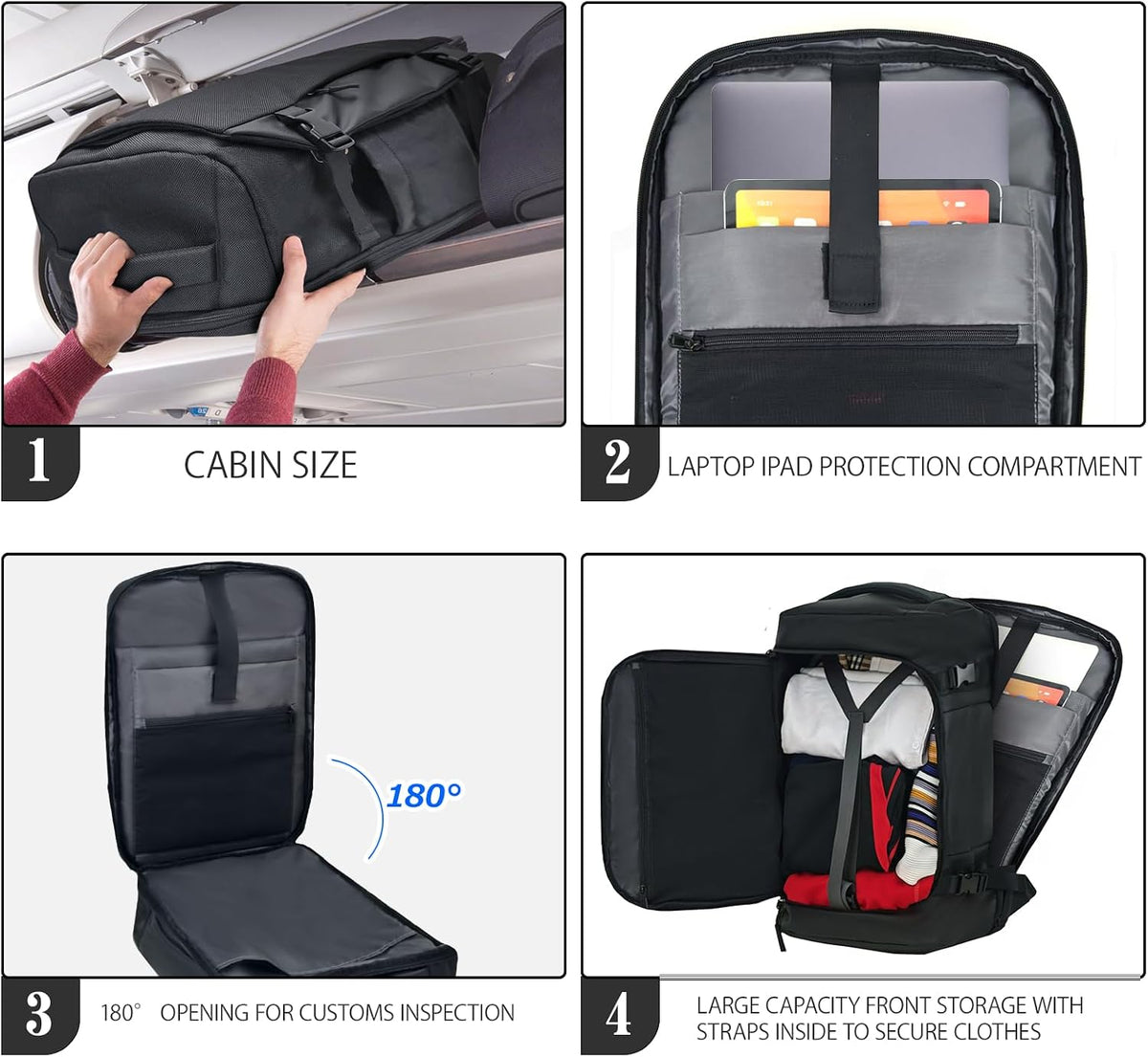 KINGSLONG Travel Carry Luggage Vacuum Backpack：60L Seal Compression Travel Expandable Vackpack Contains Pump (Portable Electric Air Pump Included)