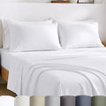 California Design Den Deep Pocket California King Sheet Set - Certified 100% Egyptian Cotton Bed Sheets, Lightweight & Crisp Percale, Durable Luxury Bedding Set - White