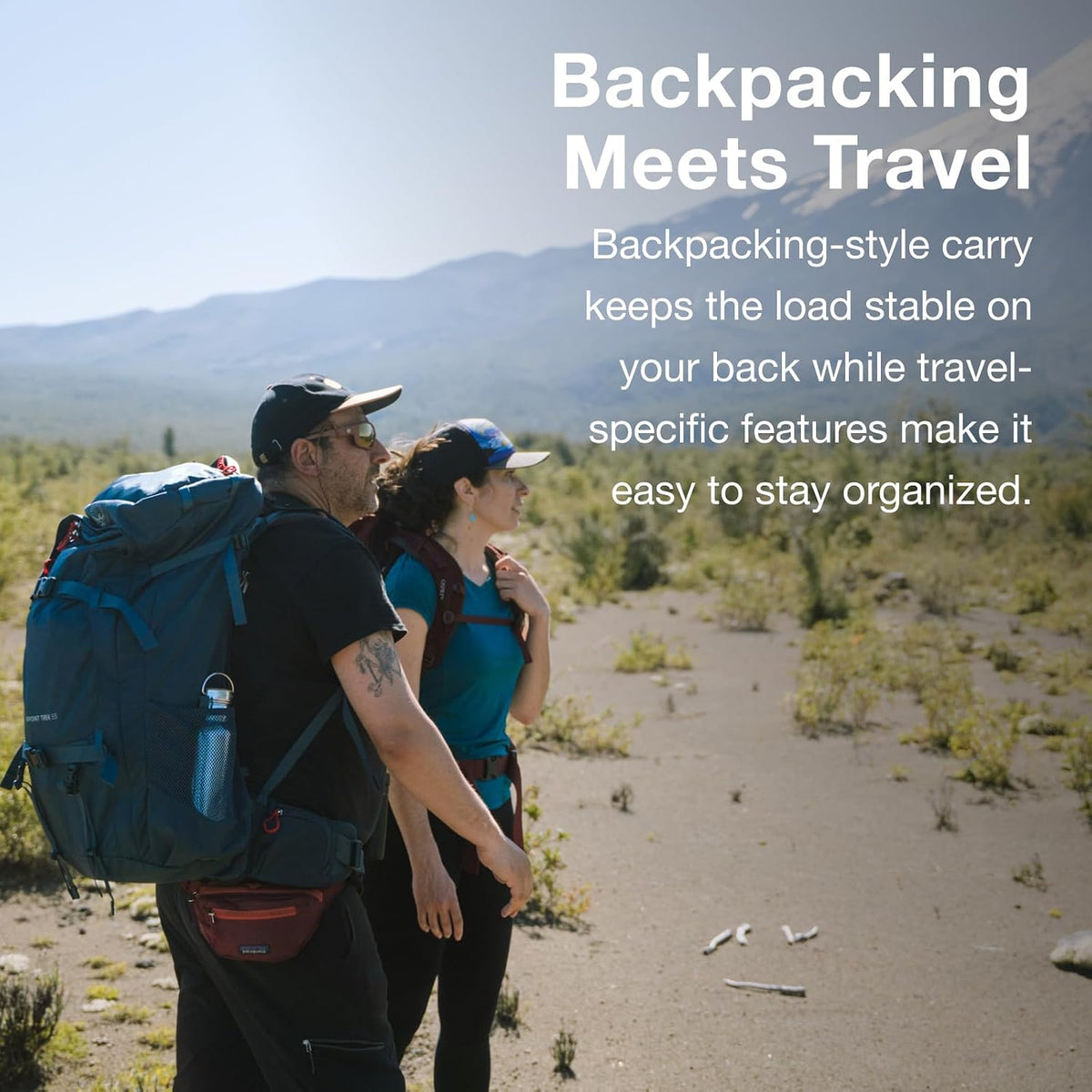 Osprey Fairview Trek 50L Women's Travel Backpack, Night Jungle Blue