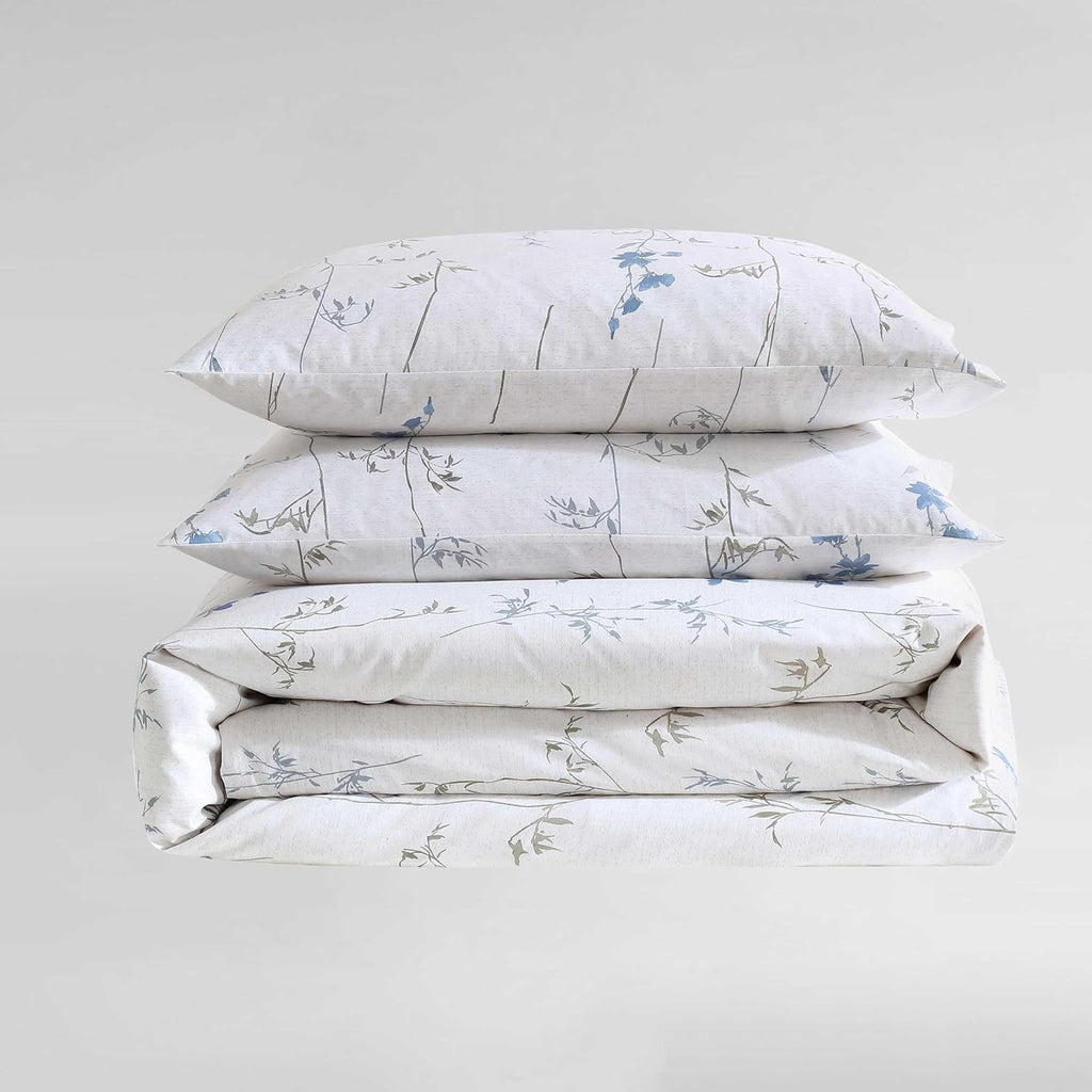 Calvin Klein - King Comforter Set, Cotton Floral Bedding with a Naturally Soft Feel, 3 Piece Bed Set with Matching Pillowcases (Wildflower Beige)