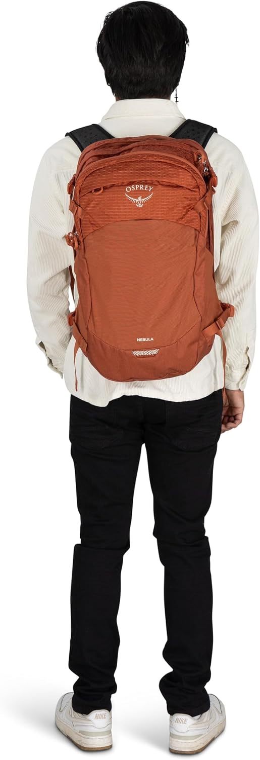 Osprey Nebula Commuter Backpack - Everyday Bag with Laptop Sleeve and Bottle Pockets, Porcelain Orange Heather