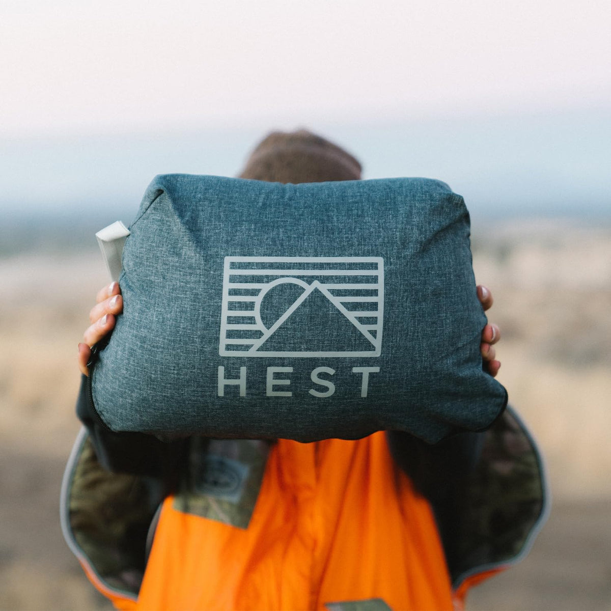 HEST Camp Pillow (Large) - Temperature Resilient Memory Foam - Essential for Camping, Backpacking, and Outdoor Adventures - Compact Packable Travel Pillow - 20' L x 26' W