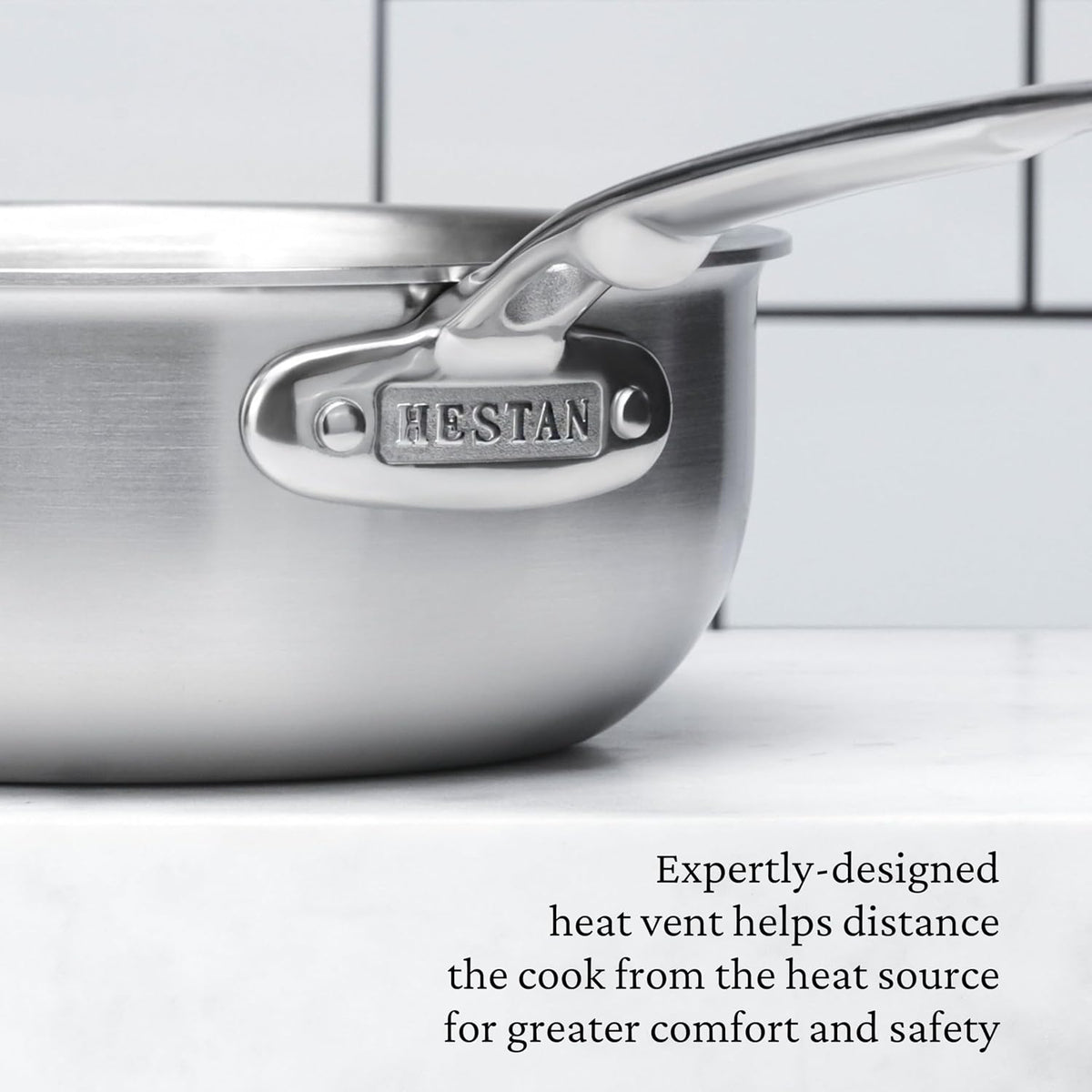 Thomas Keller Insignia by Hestan - 2 Quart Saucier Pan with Lid, Commercial Clad Stainless Steel, Induction Compatible, Oven Safe - Professional Cookware