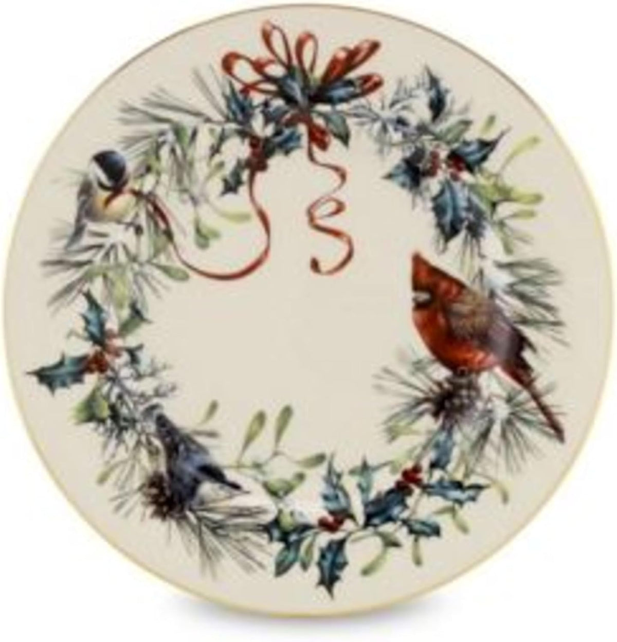 Lenox 835220 Winter Greetings 6-Piece Salad Plates, Christmas Dinnerware Set, Holiday Hosting