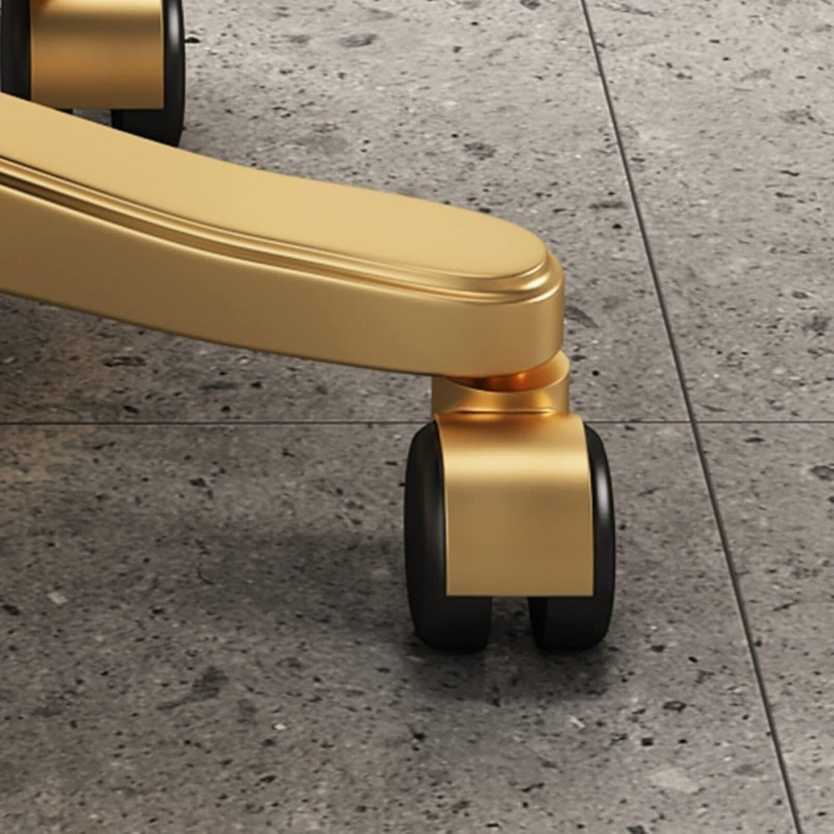 Bar Stool Rolling with Swivel Wheels Height Adjustable 4764cm Beige PU Seat Stainless Steel 5 Claws Office Study Beauty
