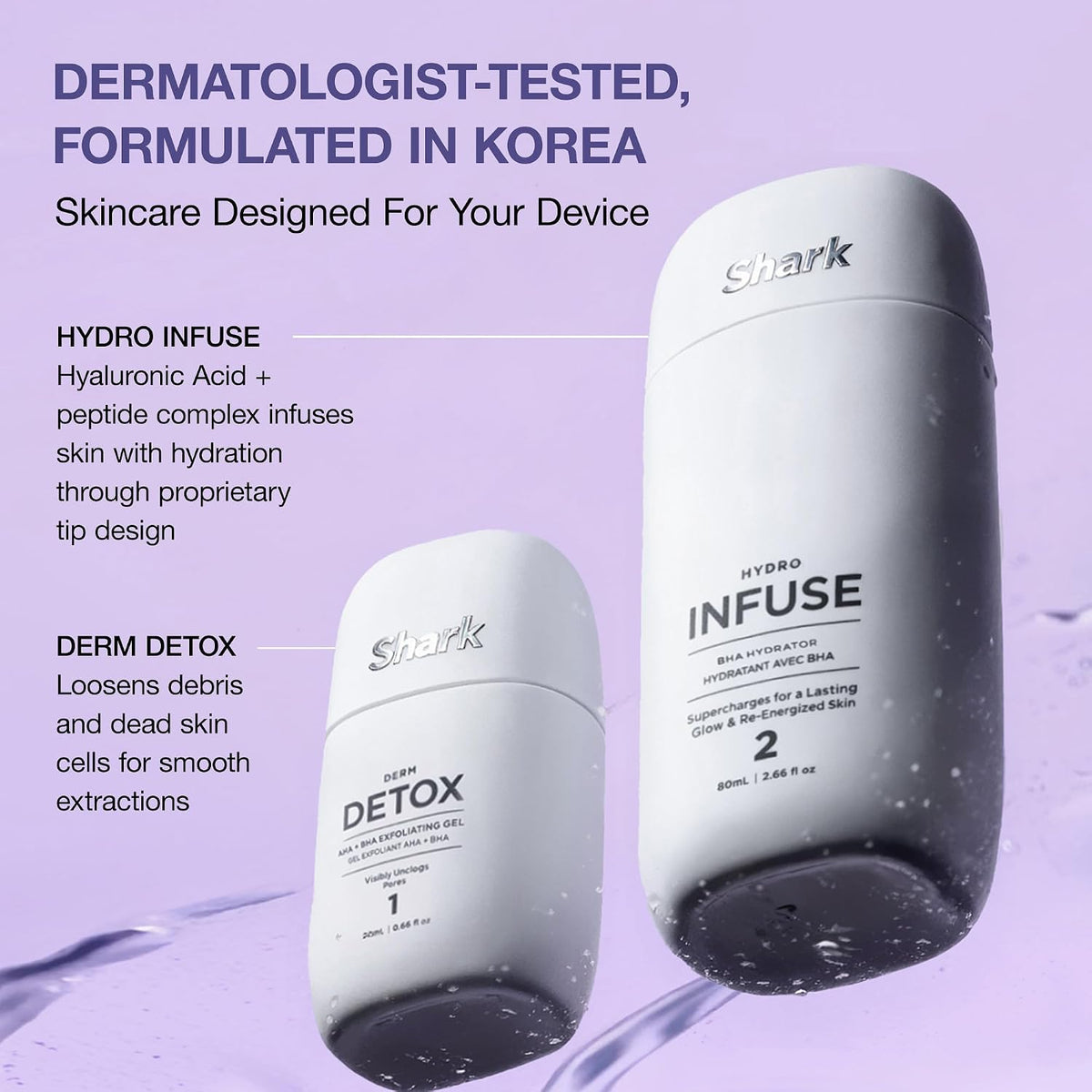 Shark FacialPro Glow at-Home Hydro-Powered Facial System with DePuffi Hot & Cold Therapy – Professional Spa Skincare Device for Pore Cleansing, Hydration, & Radiant Glow, Lilac, FH320PL