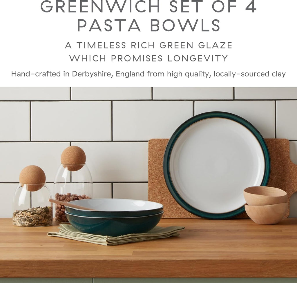 Denby Pasta Bowl, Stoneware, Green
