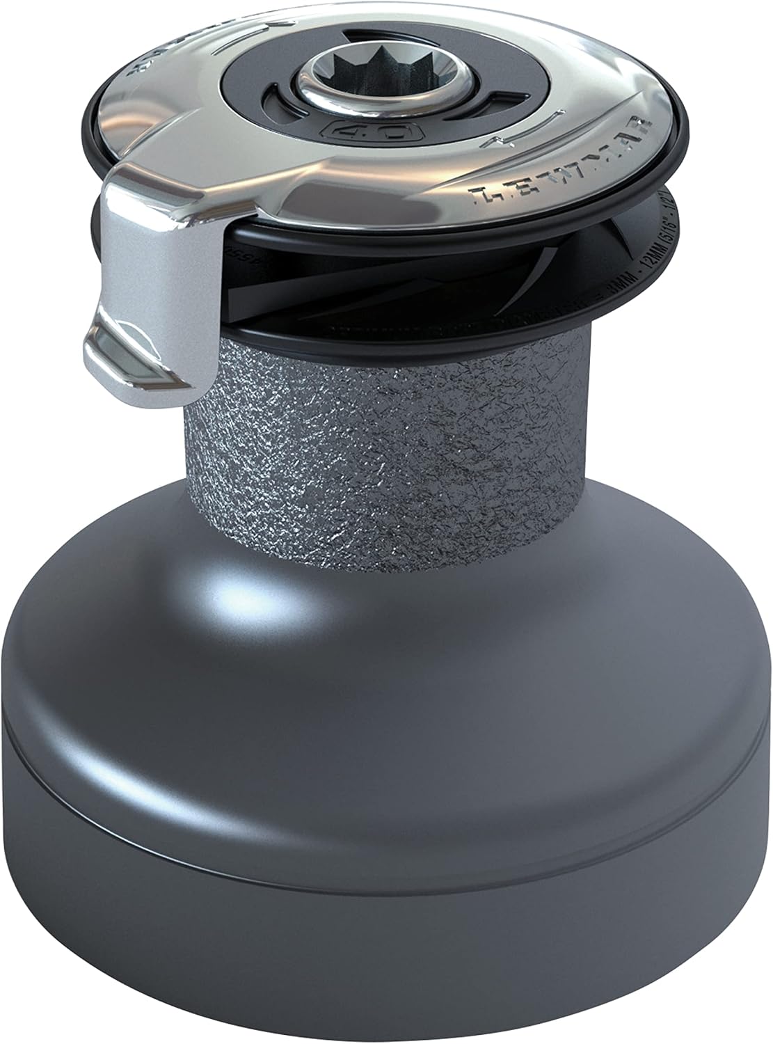 Lewmar 15ST EVO Self Tailing Alloy Winch in Grey – Single Speed Size 15 Winch, Gear Ratio 2:1, Power Ratio 15.8:1, Measures 4-3/4' Base Diameter x 4-11/16' high, no Tools Required