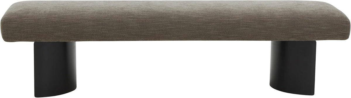 SAFAVIEH Couture Collection Raelee Modern Contemporary Brown/Black Metal Legs Bench