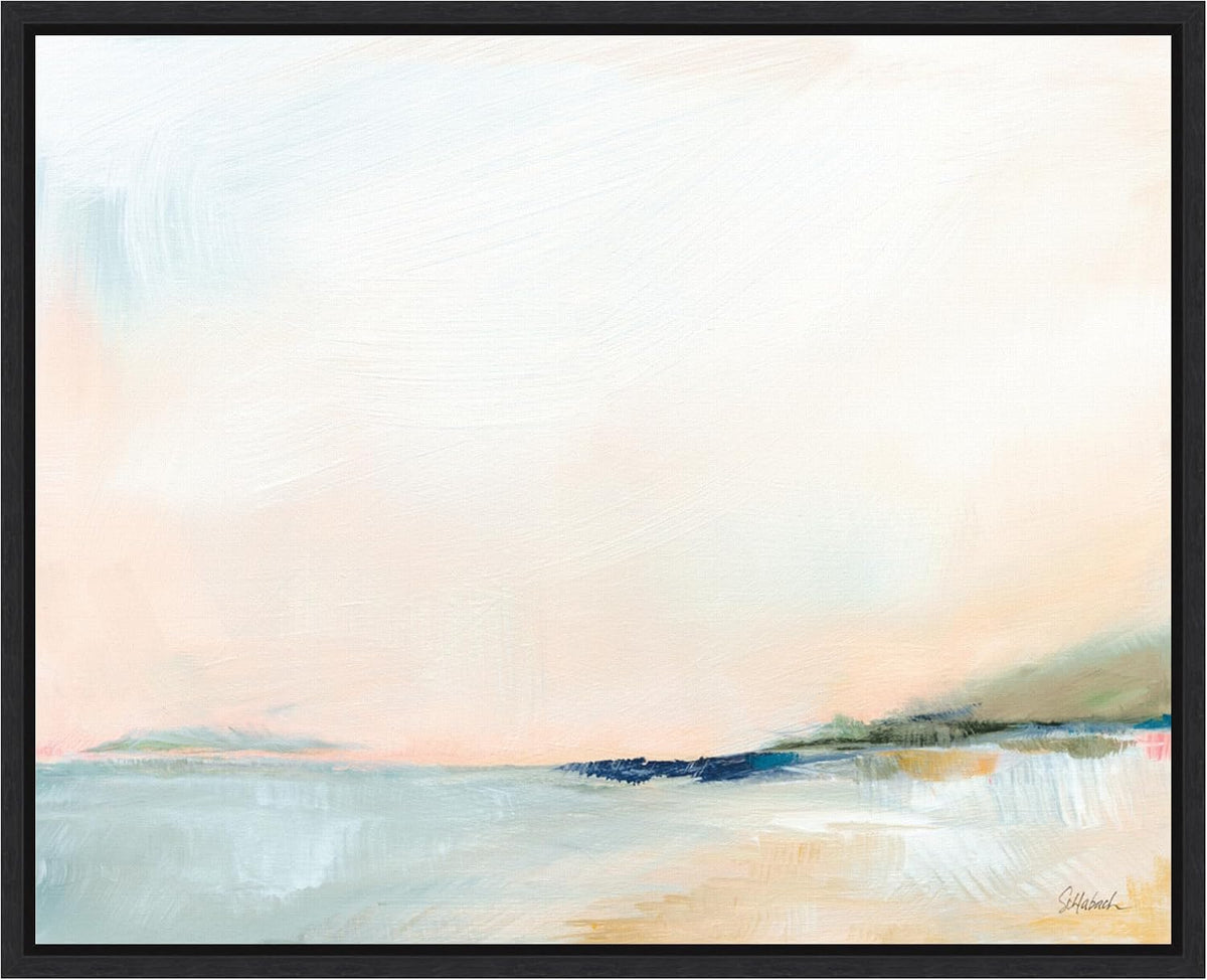 Amanti Art Framed Canvas Wall Art 23x28 Open Sky Over Water by Sue Schlabach, Framed Wall Art Canvas, Abstract Artwork, Modern Decor, Medium Poster Painting for Living Room, Bedroom, Bathroom,