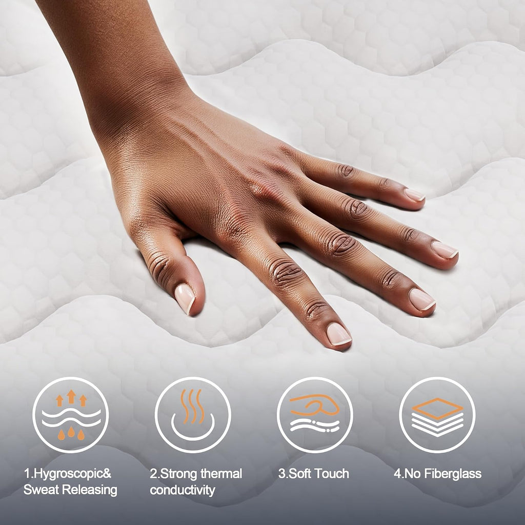 Full Mattress 12 Inch, Hybrid Mattress Full Size Bed in a Box, Memory Foam and Individual Pocket Springs, Edge Support, Motion Isolation & Pressure Relief, Medium Firm, 365-Night Trial