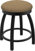 HBS 802 Misha 18' Swivel Vanity Stool with Black Wrinkle Finish and Canter Sand Seat