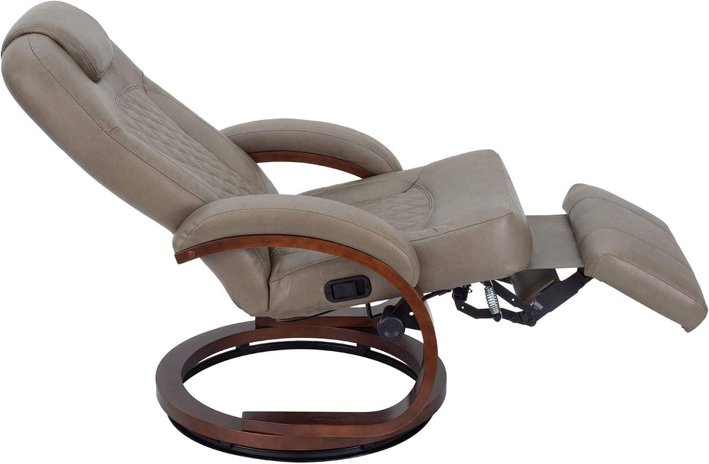 RecPro Nash 28' RV Euro Chair Recliner | Modern Design | RV Furniture | Swivel Base | Recliner Chair (2 Chairs, Putty)