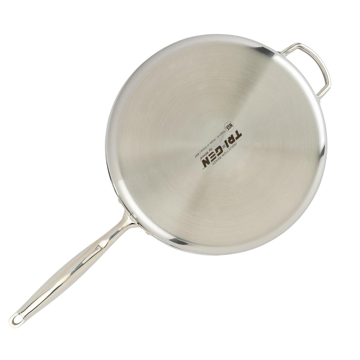 WINCO Tri-Ply Saute Pan, Silver