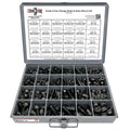 Grade 8 Hex Cap Flange Frame Bolt Black Phos & Locking Flange Nuts Assortment Kit - 352 Pieces!
