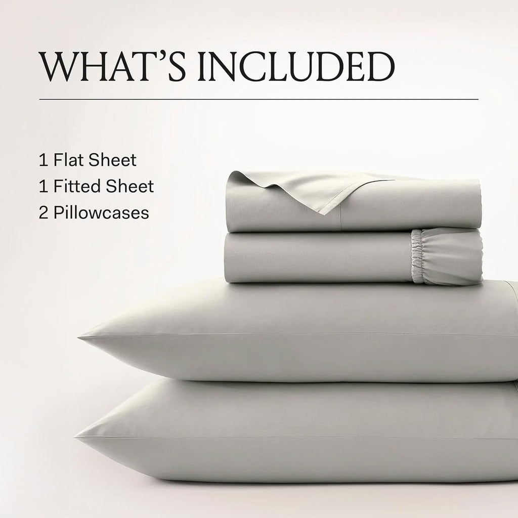 BOLL & BRANCH Signature Hemmed Sheet Set - King + Standard, White - Luxury 100% Organic Cotton - Includes 1 Flat, 1 Fitted, 2 Standard Size Pillowcases - Buttery Soft