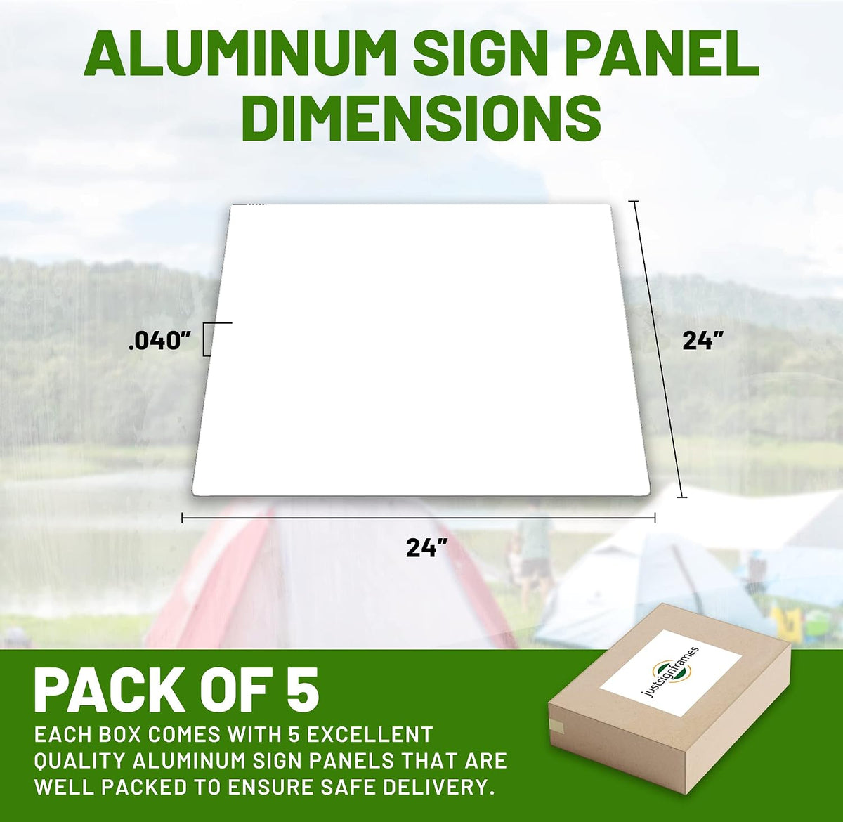 Blank Metal Sign (Pack of 5), Made of Aluminum Sheet Metal Plate to Create Custom Signs Outdoor Metal or Street Signs Customized For Your Own Personalized Banner, 24 x 24 x .040, White