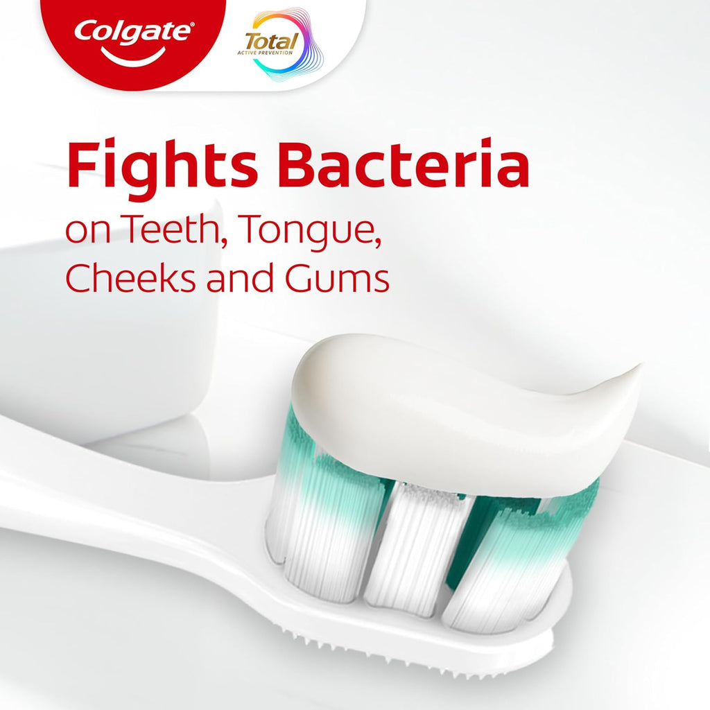 Colgate Total Active Prevention Clean Mint Toothpaste, Anticavity Fluoride Toothpaste, Clinically Proven Formula that Fights Plaque Bacteria, Mint, 24 Pack, 5.1 oz