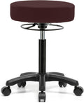 Perch Life Height Adjustable Stool | Medium Bench Height 20.5-28' | Burgundy Fabric