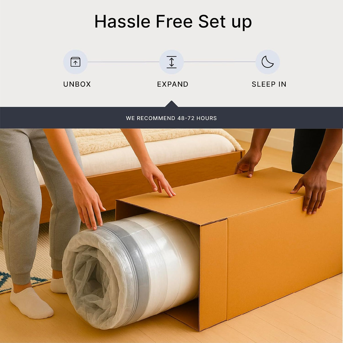 Signature Design by Ashley Full Size Chime 10 Inch Medium Firm Hybrid Mattress with Cooling Gel Memory Foam for Pressure Relief, Fiberglass-Free, Mattress In A Box