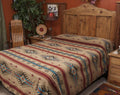 Mission Del Rey Southwest Bedding Isleta Collection -Reversible Bedspread -Queen Size 88'x96' Tan & Brown (Shams Sold Seperately)